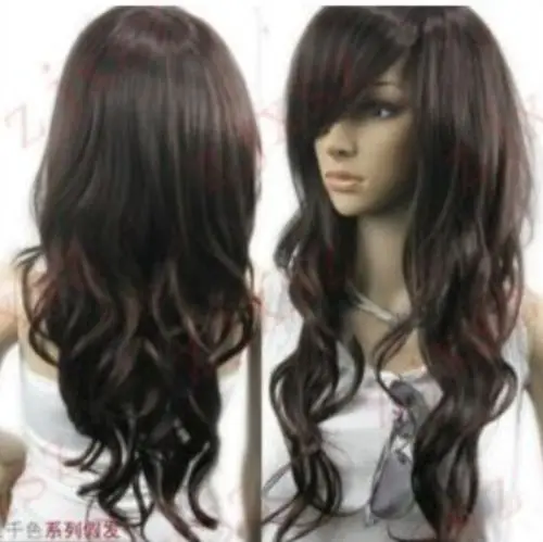 

Elegant Vogue brown curl women's Like Genuine human hair wig