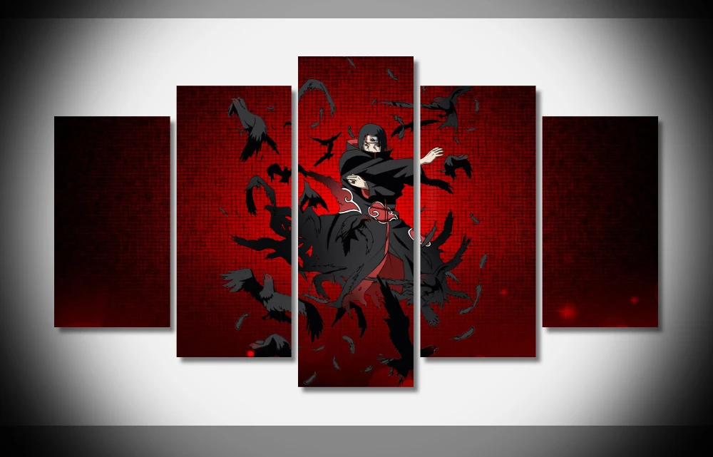 5パネル現代抽象イタチnarutoアニメポスターギャラリーラップ家の装飾フレームキャンバス掛り絵画印刷上のキャンバス Print On Canvas Picture Printswall Pictures Aliexpress