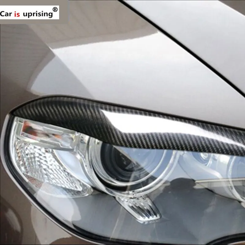 Carbon Fiber Headlights Eyebrows Eyelids for bmw x5 e70 Accessories