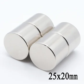 

5pcs 25mmx20mm N35 Super Strong Powerful Round Cylinder Magnets Rare Earth Neodymium Magent Rare Earth NdFeB 25x20 mm