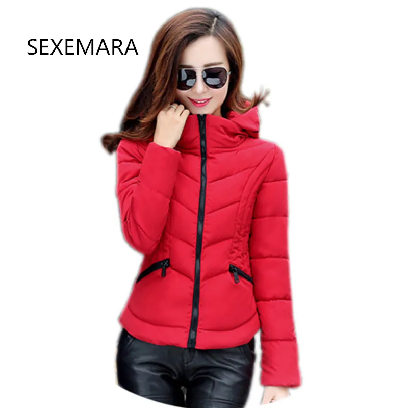 

Women's winter cotton jacket 2017 new Short section overcoat fashion thick warm jacket high quality parka Female outerwear YM034