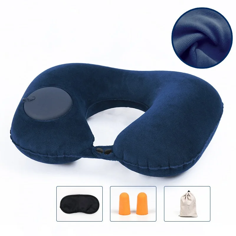 U-образная Автоматическая надувная подушка для путешествий подголовник для шеи Складная портативная Подушка Автомобильная воздушная подушка для шеи Новинка