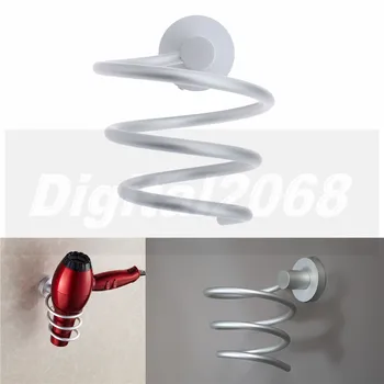 

2016 Bathroom Accessory Aluminum Blow Hair Dryer Drier Holder Hanger Wall Mounted Stand Rack Bathroom Storage Organizer Shelves