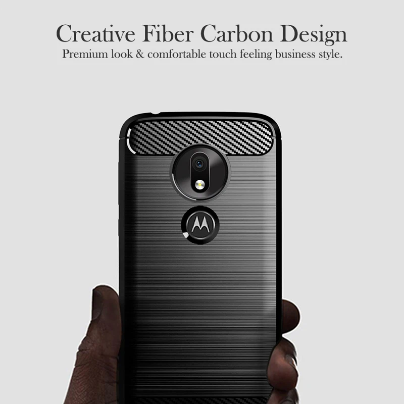 Чехол для Motorola Moto G7 Play, силиконовый бампер из углеродного волокна, мягкая задняя крышка из ТПУ для Moto G7 power/G7 Plus/G7 Play, чехол