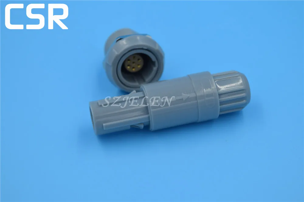 

LEMO 1P Series 7 pin connector plug and socket,PAC/PLC,Gray jacket, single positioned . 7 pin connector,led connector