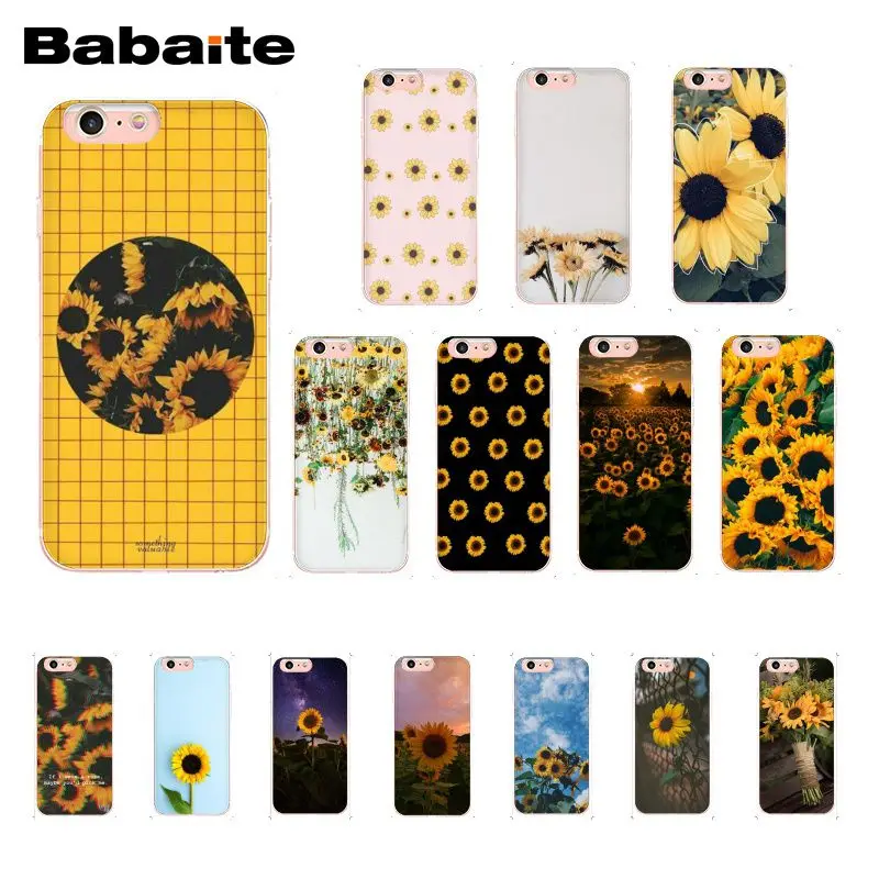 

Babaite Yellow Sunflower Flowers Art Phone Case for iphone 11 Pro 11Pro Max 8 7 6 6S Plus 5 5S SE XR X XS MAX