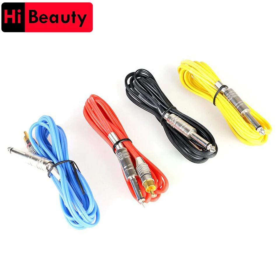 

1pc Top Quality Professional Rubber Silicone RCA Tattoo Clip Cord Wire Cable For Power Supply Tattoo Machine Accessories