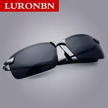 Luronbn 2017 Marke Sonnenbrille Männer Polarisierte Uv400 Outdoor Brille Für Fahren Randlose Sonnenbrille Angeln Oculos De Sol Masculino