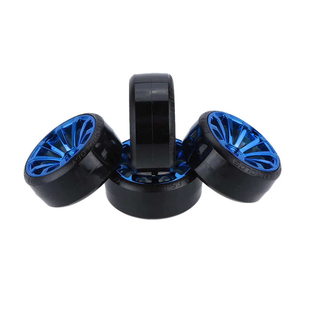 Lorenlli 4Pcs 1/10 RC Drift Car Tire Wheel Rim Hard Wheel Tyre for Traxxas HSP Tamiya HPI Kyosho On-road Drifting Car RC Vehicle Part Lorenlli 4Pcs 1/10 RC Drift Car Tire Wheel Rim Hard Wheel Tyre for Traxxas HSP Tamiya HPI Kyosho On-road Drifting Car RC Vehicle Part