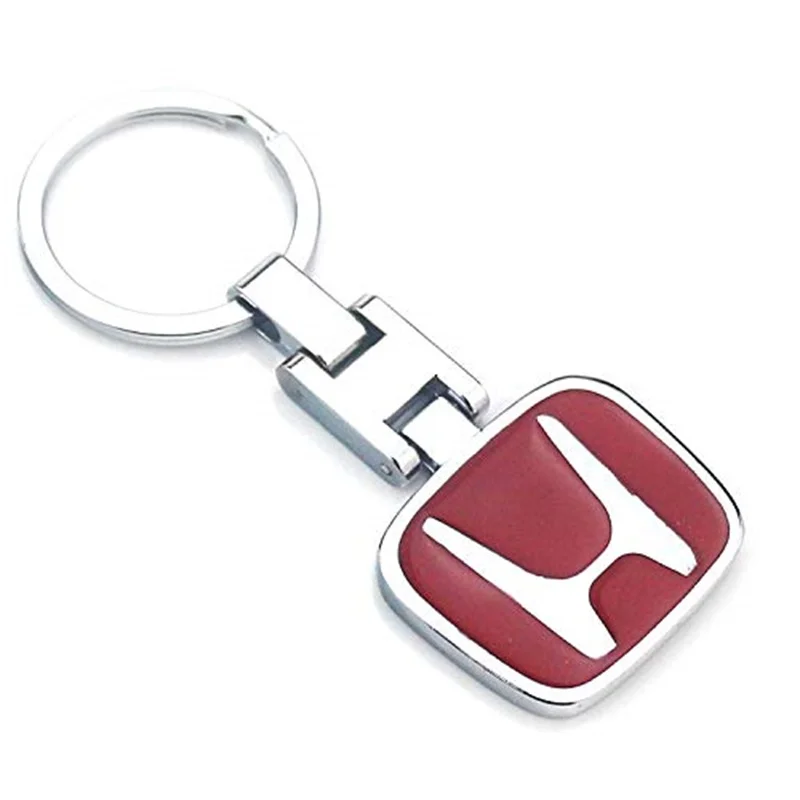 

Beautiful Metal 3D Car Logo Key Chain Double Sided Alloy Metal Keyring Honda Keychain Accessories For Honda dropship