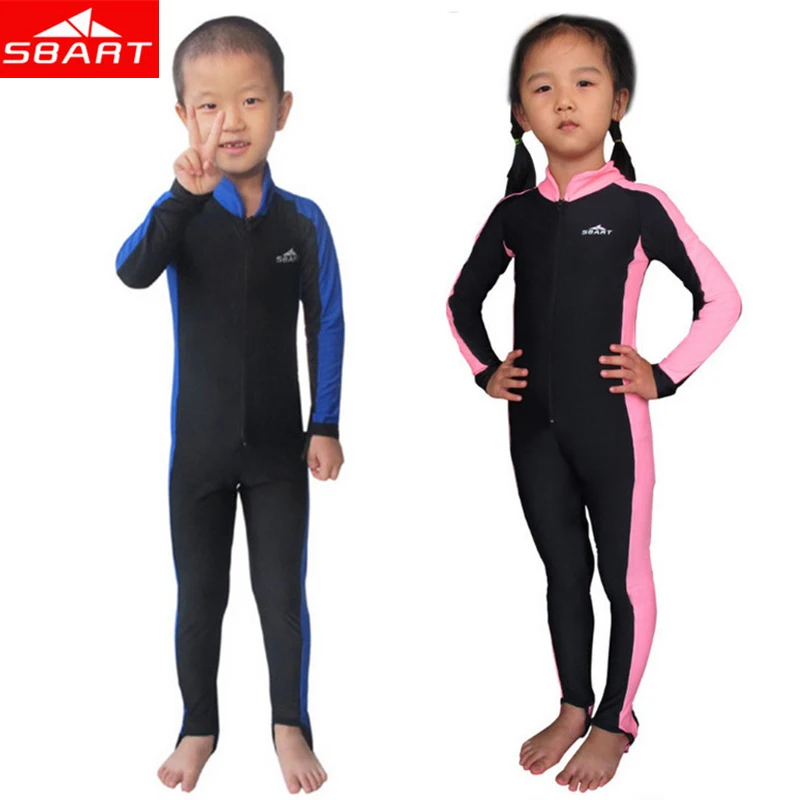 SBART Wetsuit Kids Upf50 Anti UV Sun Protection Lycra Skin Wet Suits Boy Girl Snorkeling Surfing