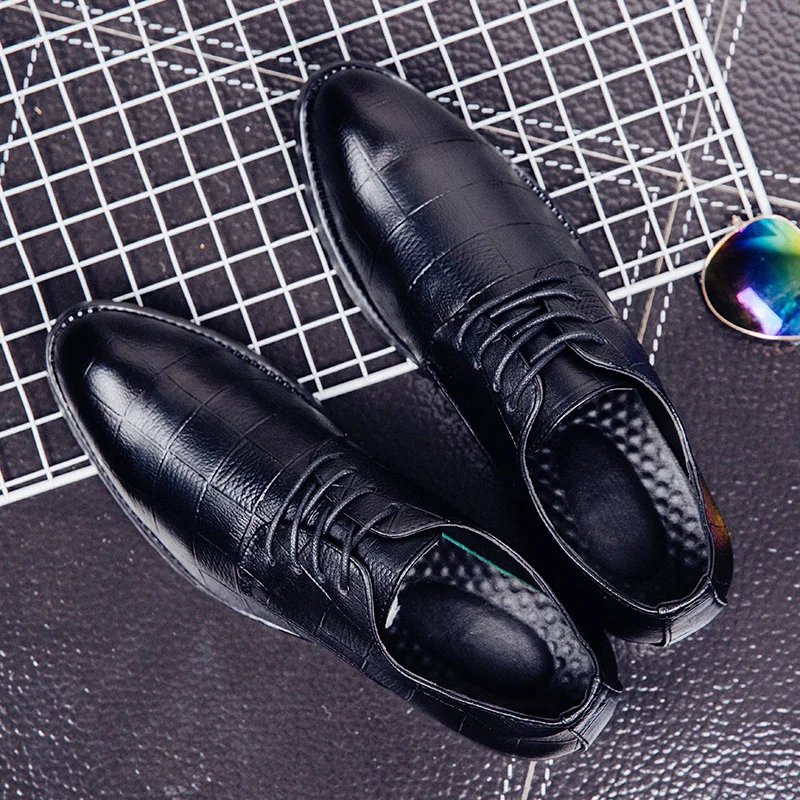 men shoe pointed toe italian formal dress leather silver ballet flats male footwear luxury brand 2017 derby oxford shoes for men (21)