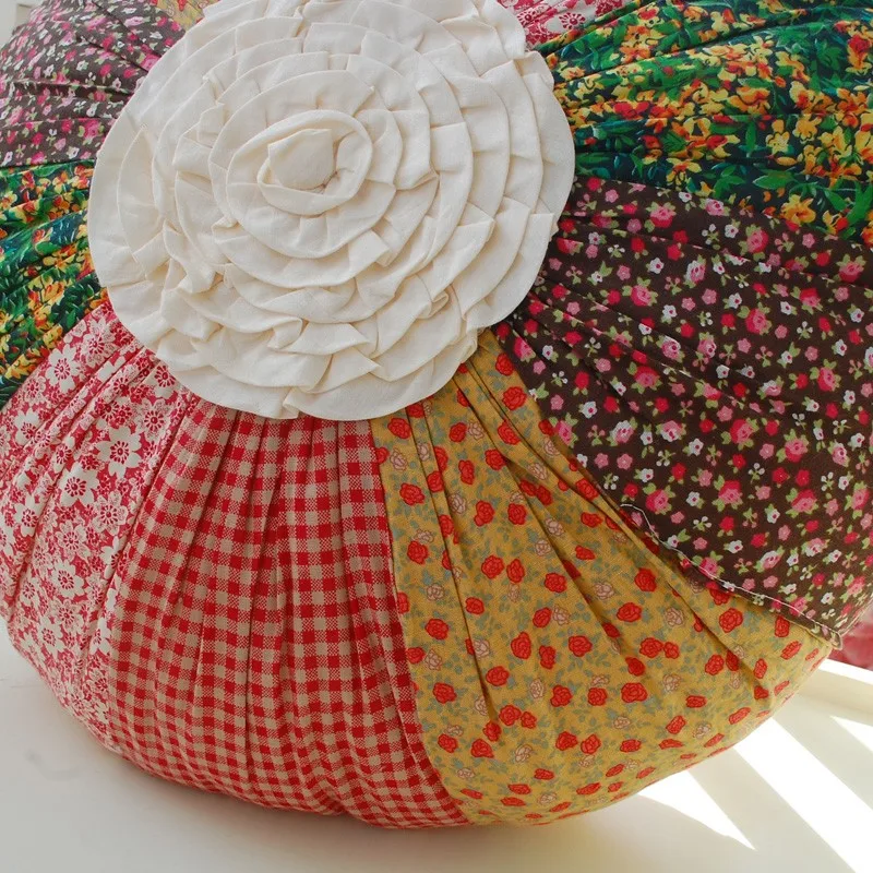 sofa pillow decorative pillows stuffed fabric handmade cushion pillow circle at home fabric rainbow pumpkin