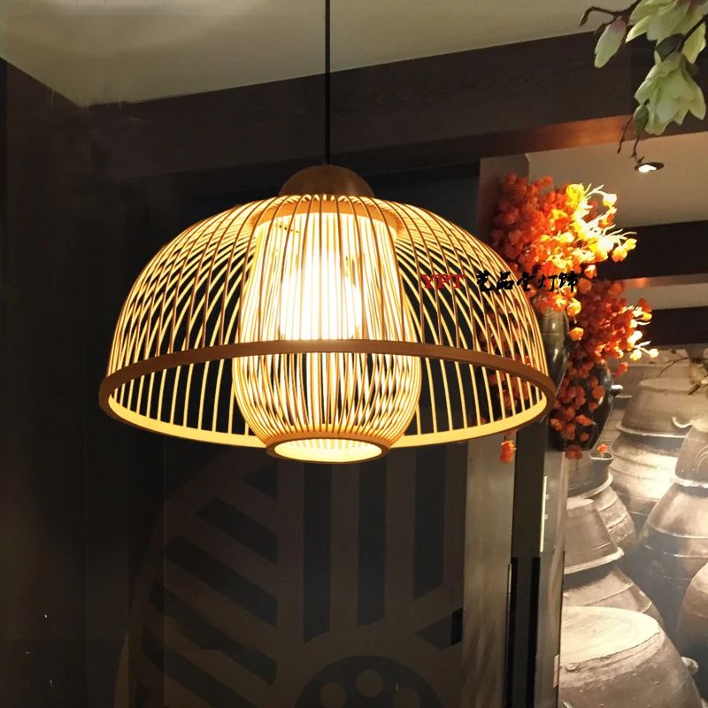 

Pendant Lights Restaurant lamp simple creative bedroom lamps bamboo Japanese lantern new Chinese restaurant rooms LU728316