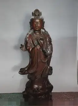 

Free shipping S00032 30" china buddhism bronze hold bottle Kwan-Yin Bodhisattva Goddess buddha statue