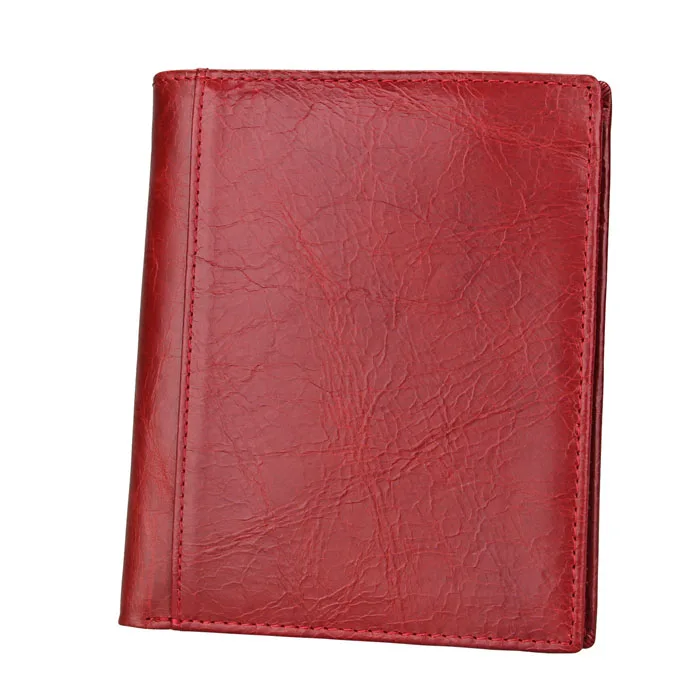 WRF5 Обложка для паспорта для мужчин из натуральной коровьей кожи RFID Блокировка кредитных карт кошелек RFID защита визитница кошельки - Цвет: red old