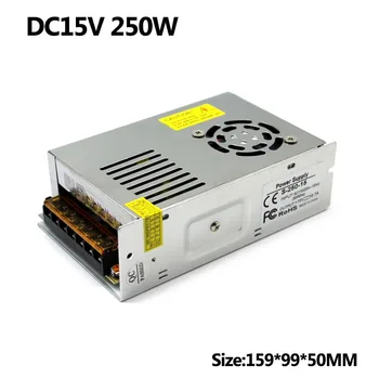 

Best quality 15V 16.7A 250W Switching Power Supply Source Driver AC 110 220V Input to DC15V SMPS For Led Light lamp CNC CCTV DIY