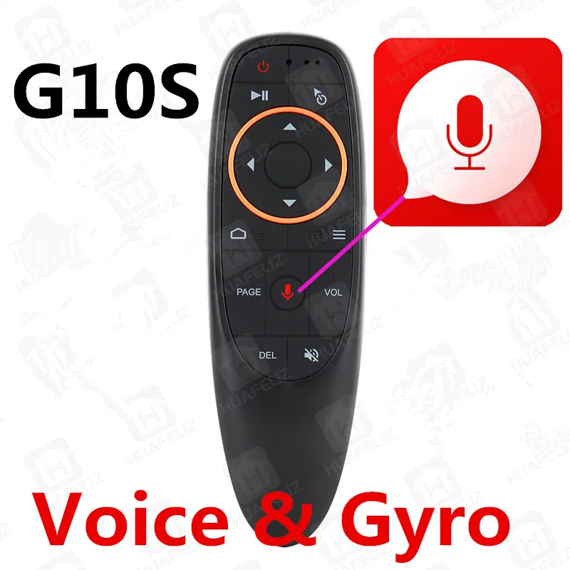 G10S Voice control Air Mouse 2.4GHz Wireless Gyro Google Microphone Remote IR Learning 6-axis for H96 X96 Android TV Box PC