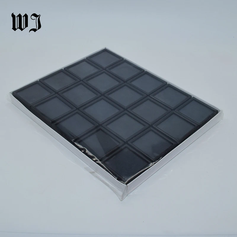 Wholesale Gemstnes iamonds Boxes Loose Diamond Jewelry Display Case Holder Gem Show Storage Container Box Plastic White & Black Jewelry Packaging