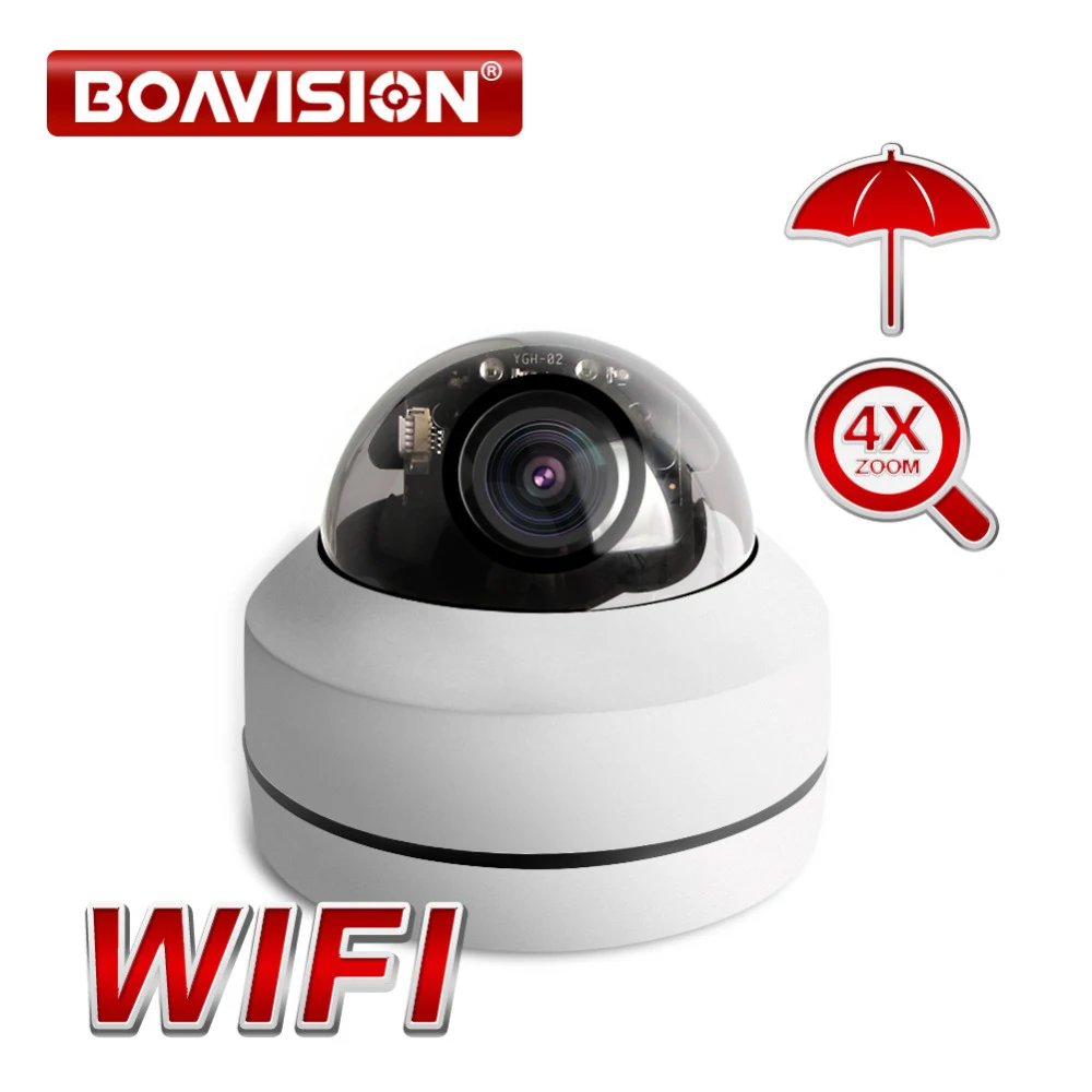 2.5/'/' 2.8-12mm 4X Zoom Wireless 5MP MINI PTZ IP Camera Outdoor ONVIF Security