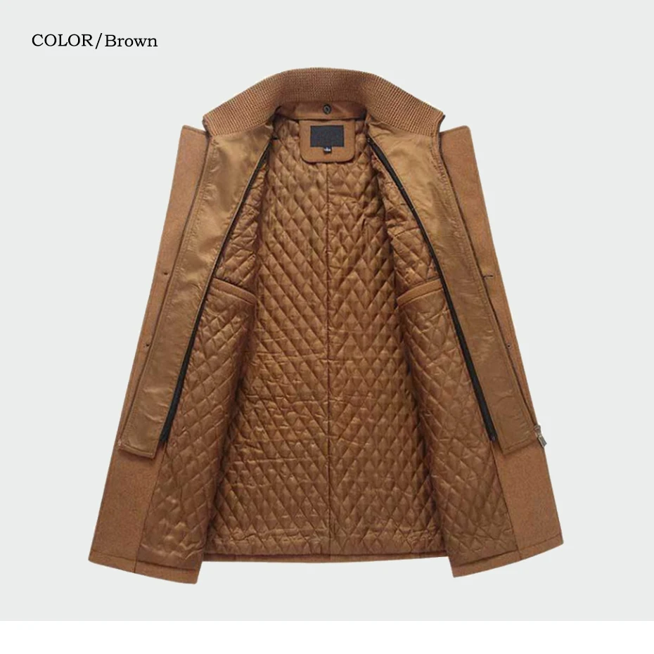 Winter Mens Thick Coats Slim Fit Jackets Mens Casual Warm Outerwear Jacket and Coat Male Peacoat Men Brand Clothes M-4XL ML095 -