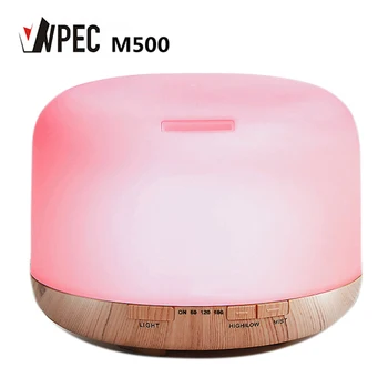 

VVPEC 500ml Aroma Essential Oil Diffuser Ultrasonic Air Humidifier with Wood Grain electric LED Lights aroma diffuser for home