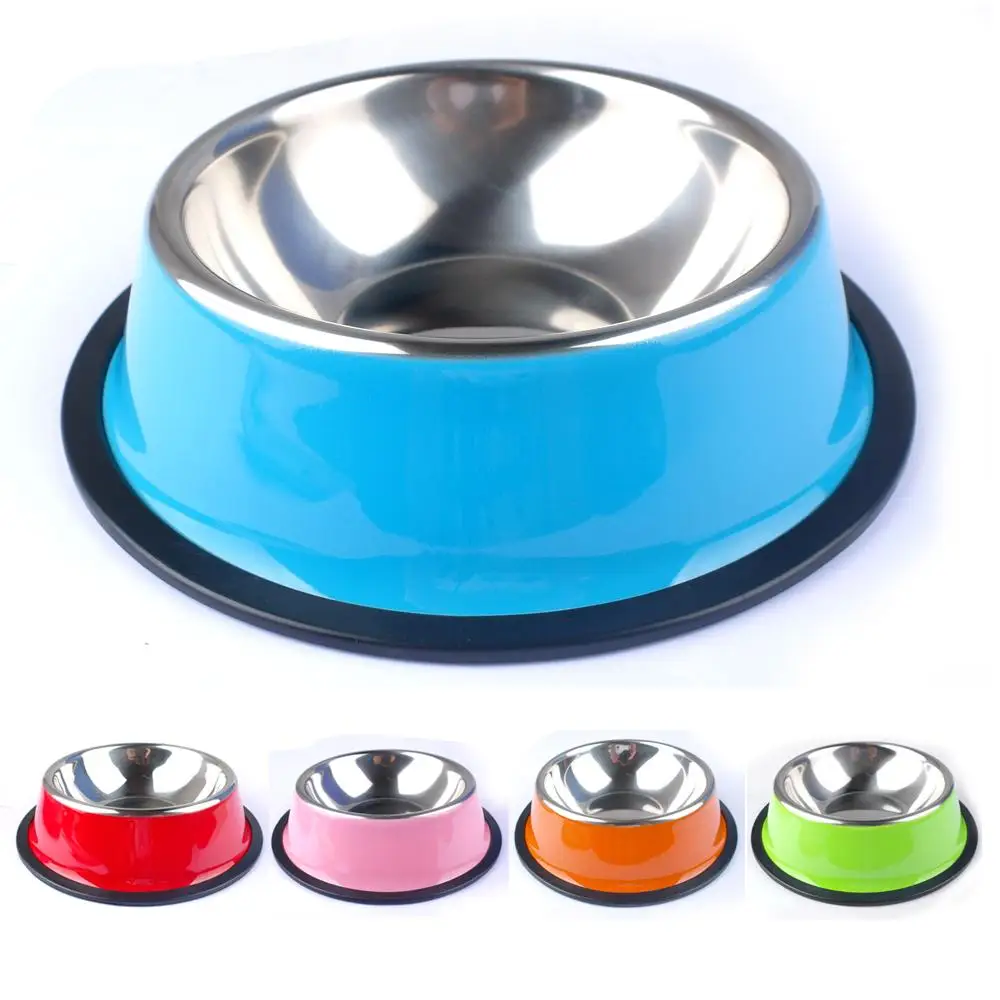 puppy feeding bowls colorful stainless steel feeding bowl cat puppy food dish pet drink water bowl non puppy feeding bowls colorful stainless steel feeding bowl cat puppy food dish pet drink water bowl non