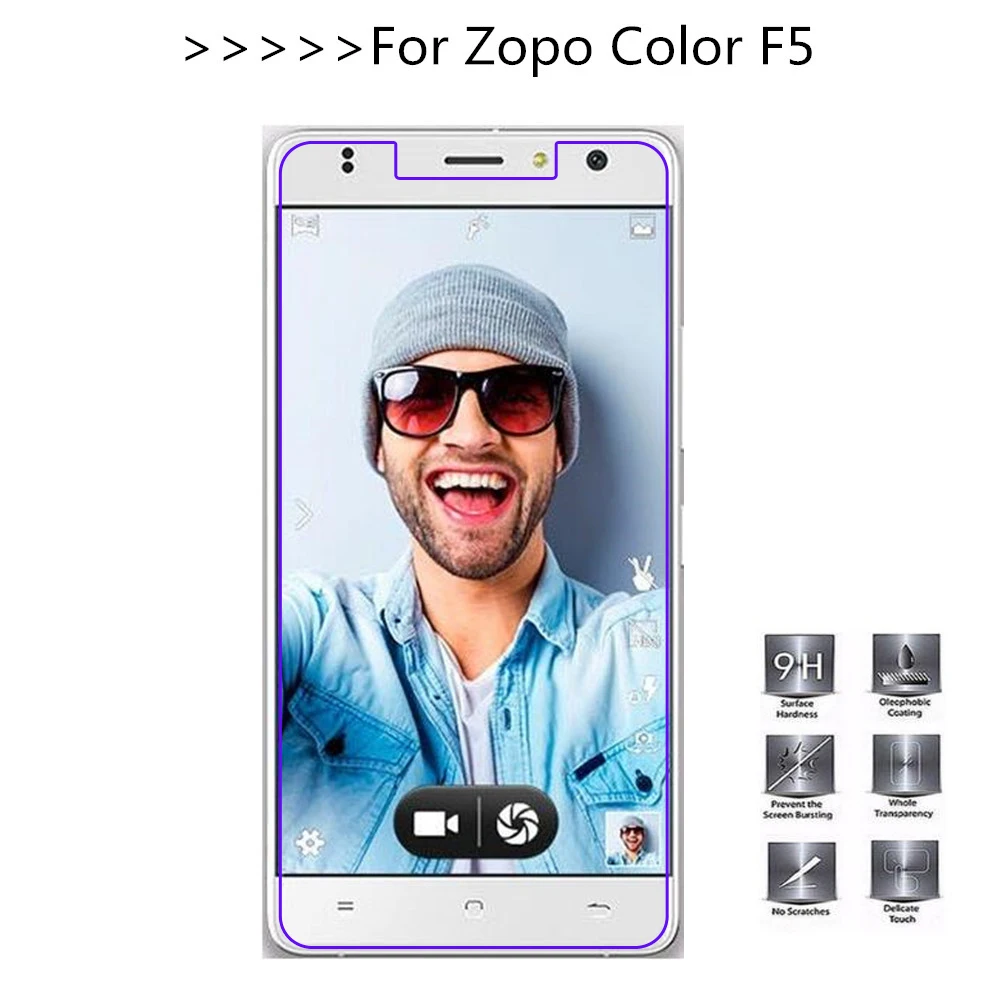 Для Zopo Color F5 закаленное стекло 9H 2.5D Защита от царапин Премиум Защитная пленка для