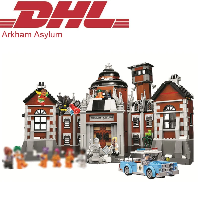 

2018 New 1706Pcs Superhero Figures Batman Arkham Asylum Model Building Kits Blocks Bricks Toy For Children Compatible With 70912