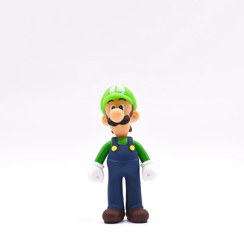 

13cm New Super Mario Bros Luigi Mario PVC Action Figure Toy Green Hat Figure Collectible Model Toy