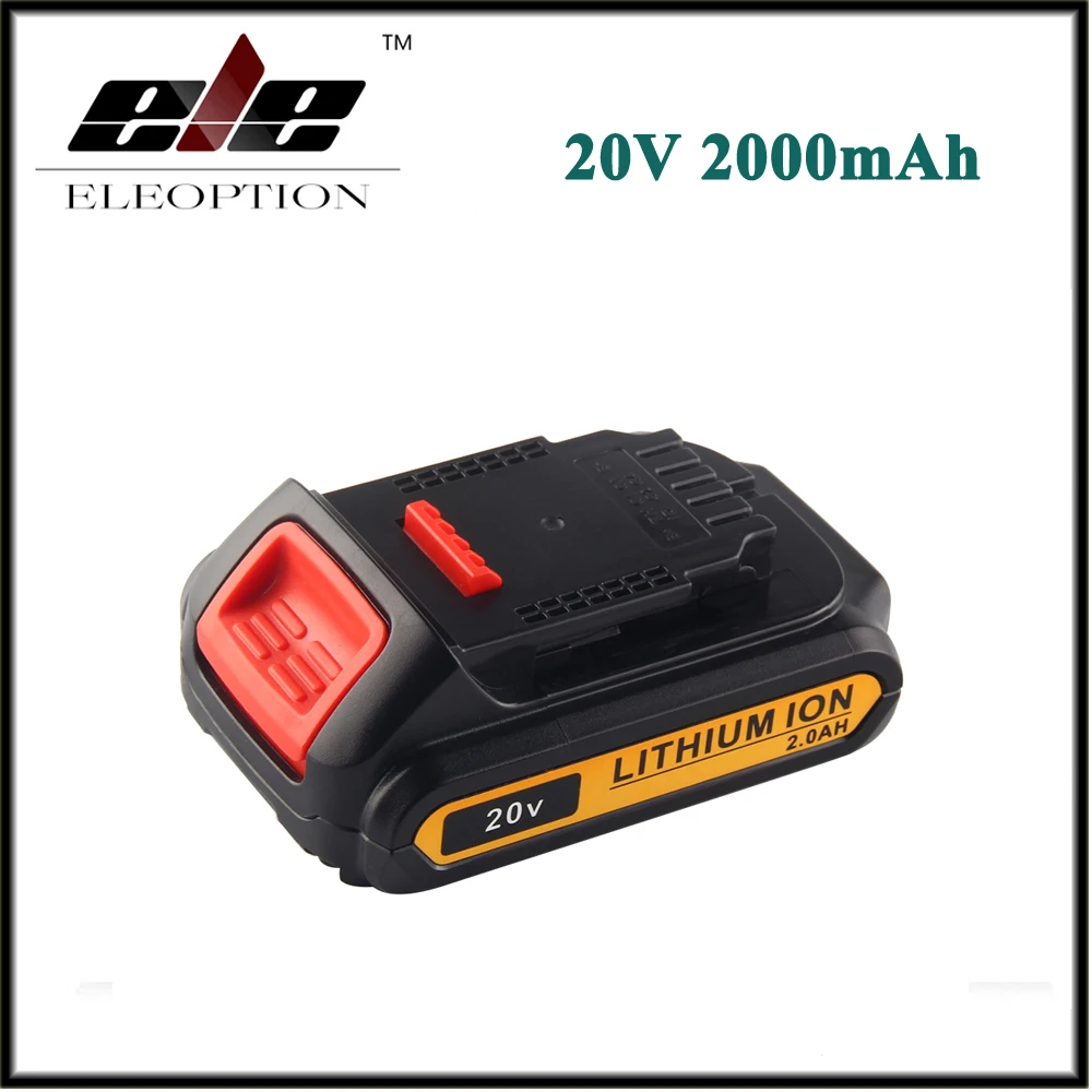 

Eleoption 20V 2000mAh Li-ion Rechargeable Power Tool Battery For DCB203 DCB181 DCB180 DCB200 DCB201 DCB201-2