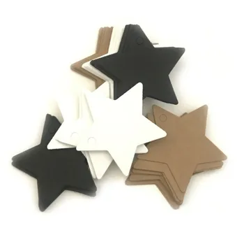 

1000pcs DIY Gift Bag Tags Packaging Wedding Decorations Hanging Star Candy Box Paper Tags Birthday Party Decorations