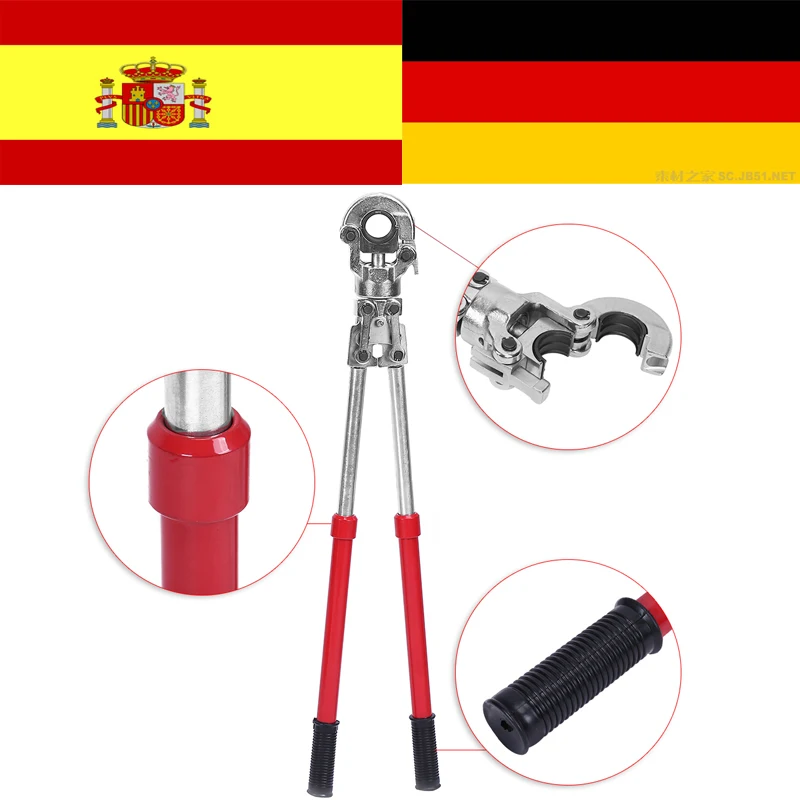 1pc Pipe Crimping Pliers Plumbing Crimper with Crimp Dies for 1.6 3.2cm