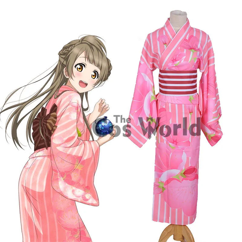 LoveLive! Кимоно Love Live Minami Kotori Yukata платье халат Униформа наряд аниме костюмы для