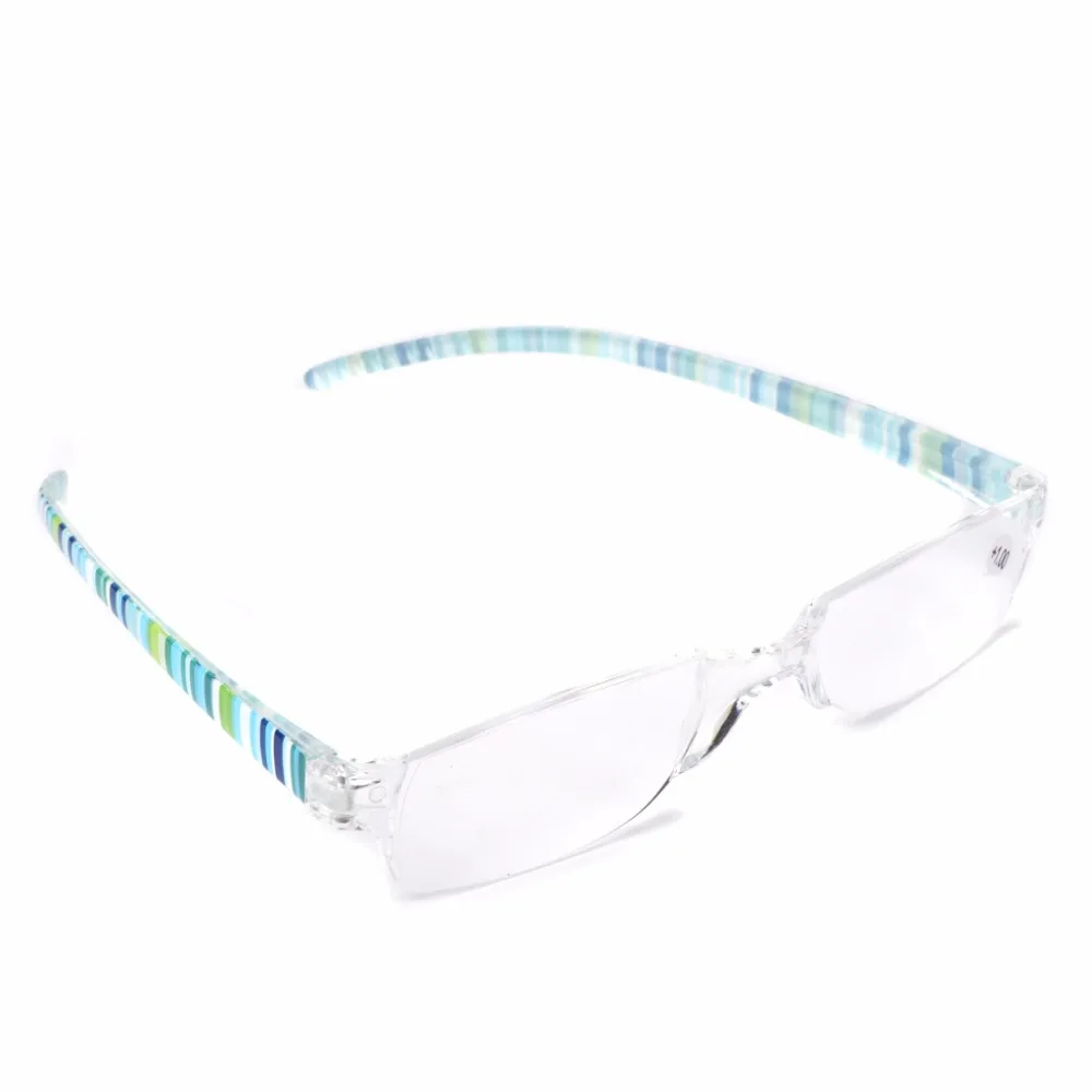 Унисекс, полосатые очки для чтения, смола, прозрачные линзы, Пресбиопия, легкие очки+ 1,0/+ 1,5/+ 2,0/+ 2,5/+ 3,0/+ 3,5/+ 4,0/