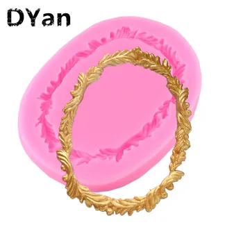 

Free Shipping DIY Silicone Mold Fondant Continental Retro Frames Silicone Mold Chocolate Fondant Cake Mold A836