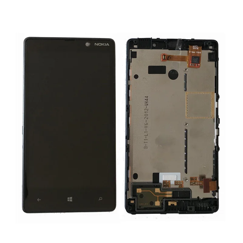 Сенсорный ЖК экран с рамкой для Nokia Lumia 820 4 3 дюйма 800x480|nokia screen|display screenlumia original |