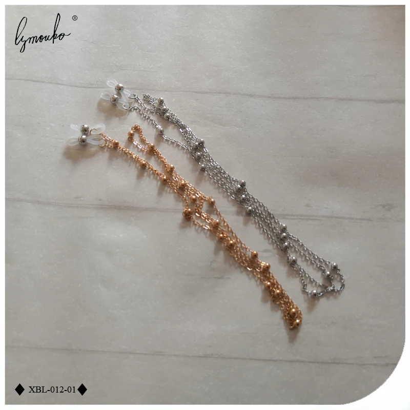 

Fashion Gold Silver Metal Lanyards Bead Chains for Glasses Protect with Sunglasses Holder Neck Cord Non-slip Strap Rope
