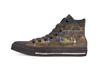 

I want to be a pirate! (Monkey Island 2) Novelty Design Casual Canvas Shoes Custom shoes Drop Shipping