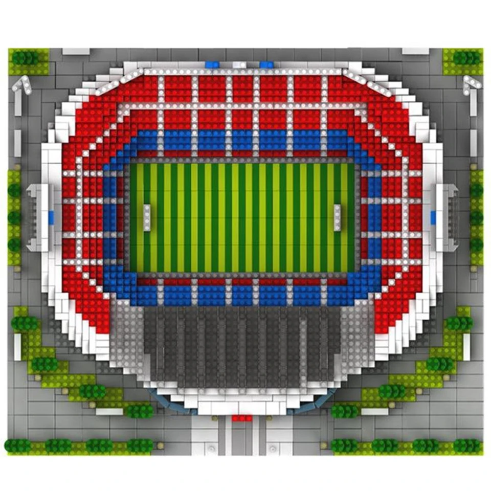 4 модели алмазного лагеря Ноу старый Траффорд футбольное поле модель строительные блоки Challenge architecture детские игрушки