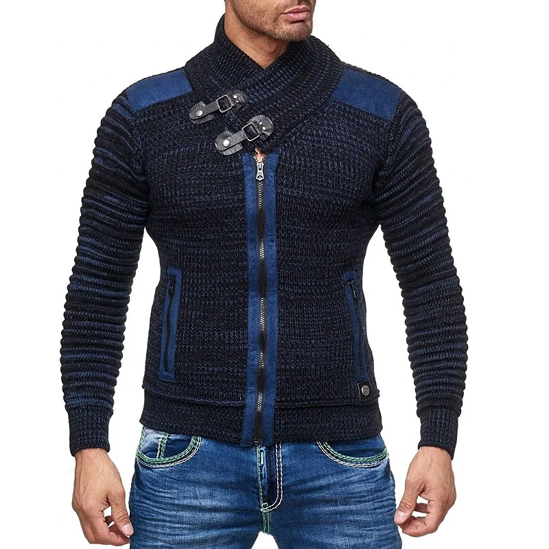 ZOGAA, мужские свитера, длинный рукав, вязаный кардиган,, водолазка, пуловер, зимняя уличная одежда, высокое качество, Рождественский свитер для мужчин
