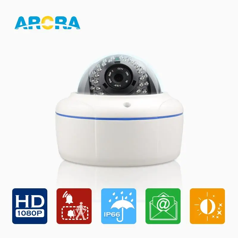 ARCRA 2.0M IP Camera 1920*1080P Motion detection recording with email