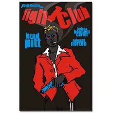 TAAWAA Fight Club Movie Poster Anime Art Silk Poster 14x21 24x36 inches Wall Art Pictures for Living Room Decoration 