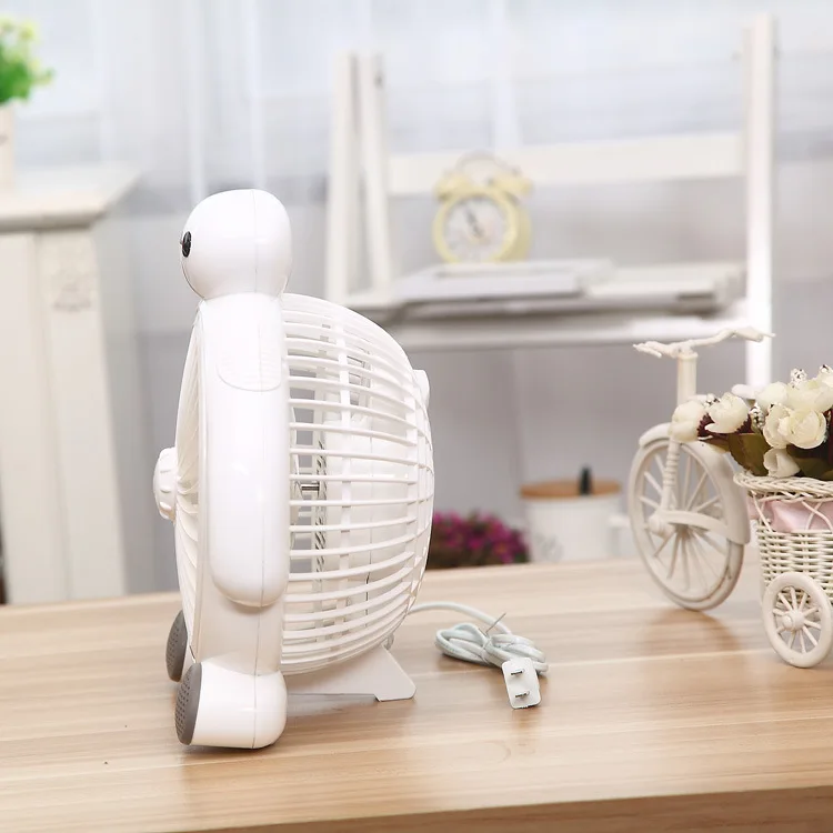 220 V ventilador de escritorio mini lindo baymax forma ventilador viento natural/estándar viento velocidad ajustable del ventilador eléctrico