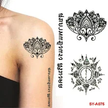 

Waterproof Temporary Tattoos Sticker Lotus Red Flower Tree Cartoon Animal Elf Text Fake Tattoo Body Finger Art Men Women Tattoo