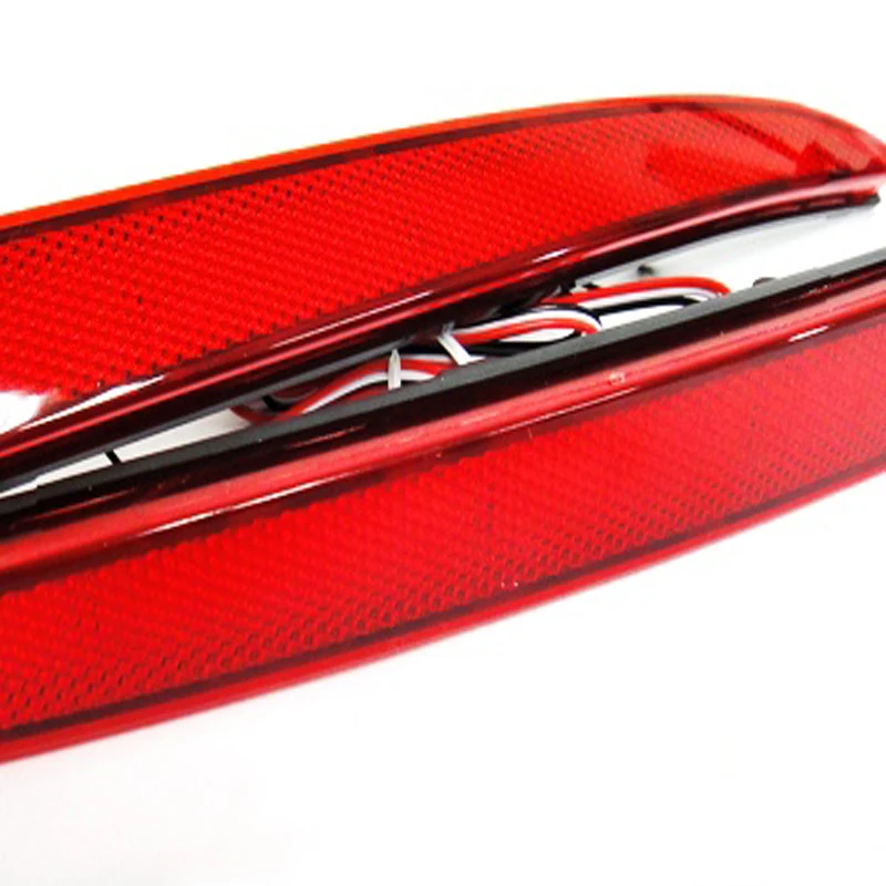 2pcs Red Lens Rear Bumper Reflector Led Tail Stop Brake