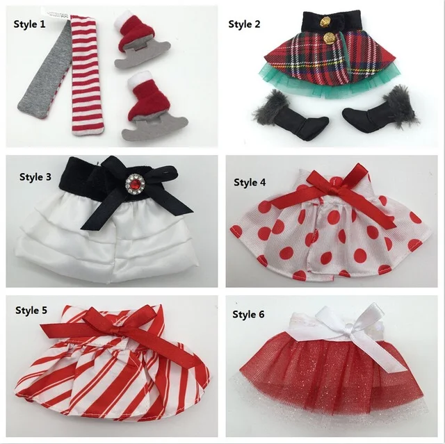 DHL EMS 30pcs The Elf on the Shelf Winter Set Boots font b Tartan b font