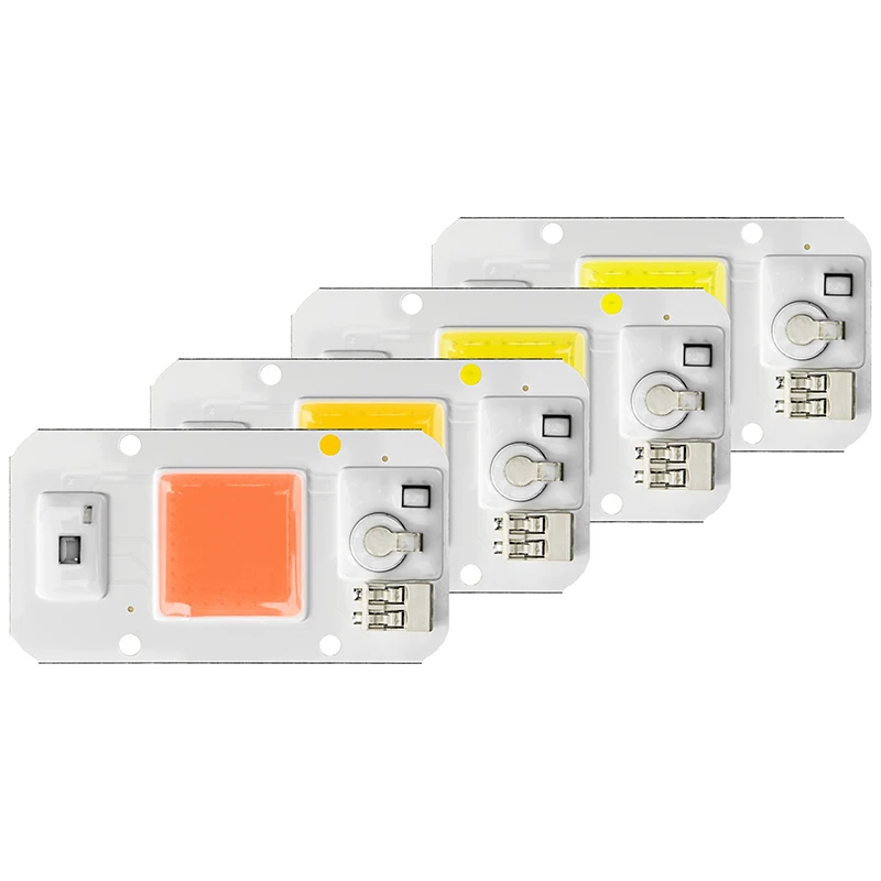 Smart IC LED COB Chip 50W 30W 20W AC110V AC220V Grow Light DIY Day White Warm White Cold White Dimmable Full Spectrum LED Chip