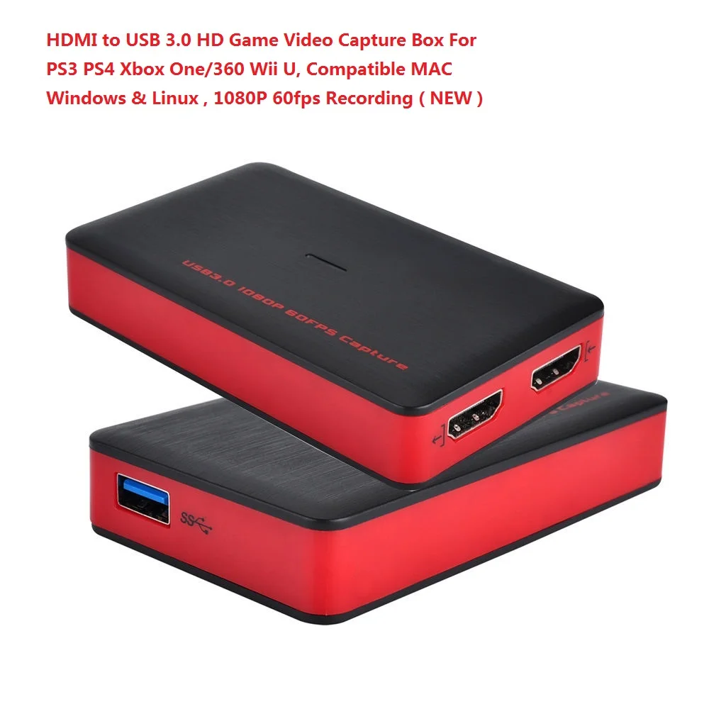 

EZCAP USB 3.0 Video Capture Card HDMI HD Video Input to PC USB 1080P 60FPS HD Video Audio Capture Recorder For Windows MAC Linux