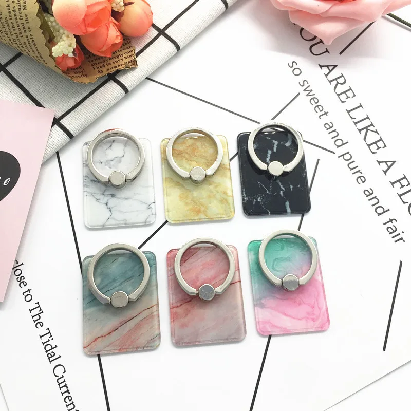 Finger Ring Mobile Phone Smartphone Stand Holder For iPhone X 8 7 6 6S Smart Phone IPAD MP3 Marble Mount Stand For Samsung